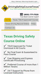 Mobile Screenshot of drivingsafetycoursetexas.com